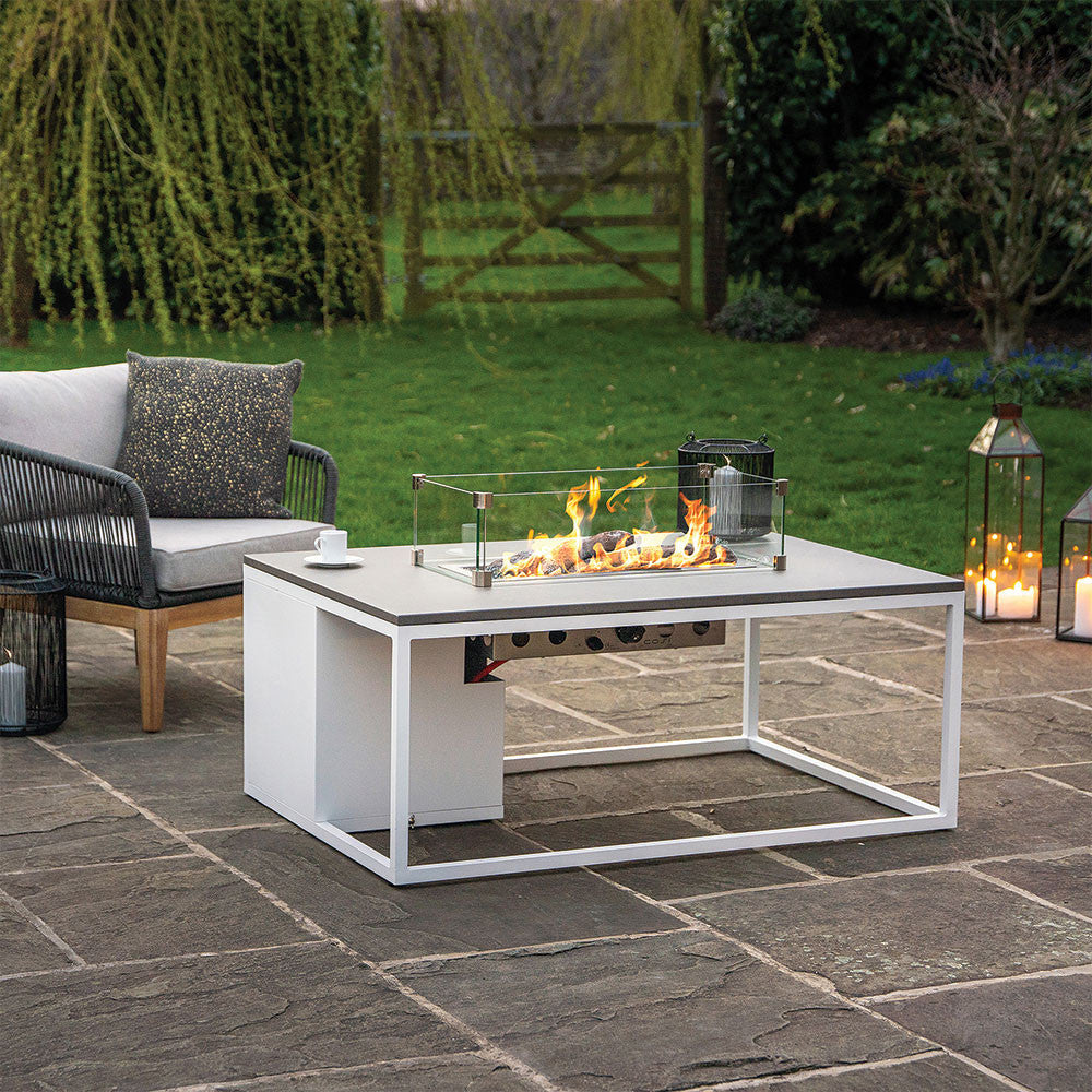 Cosiloft 120 White and Grey Fire Pit Table