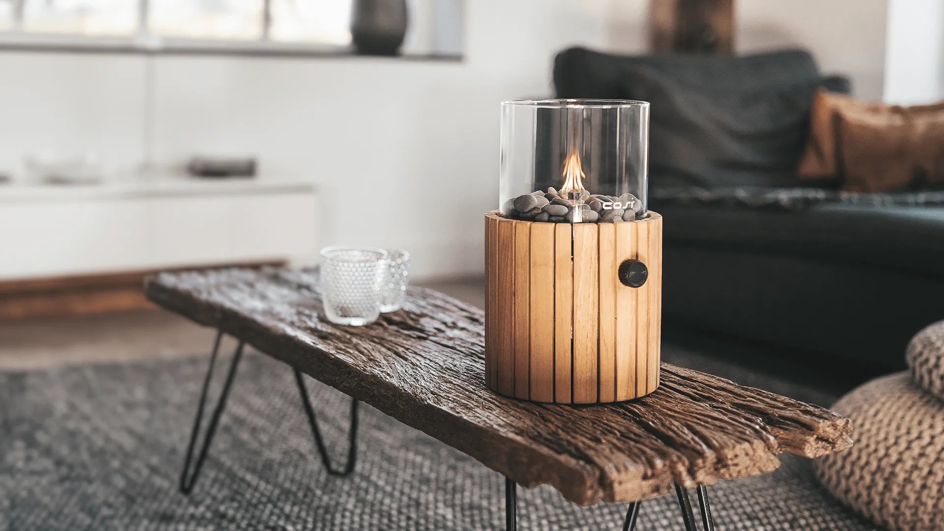 Cosiscoop Timber Round Fire Lantern