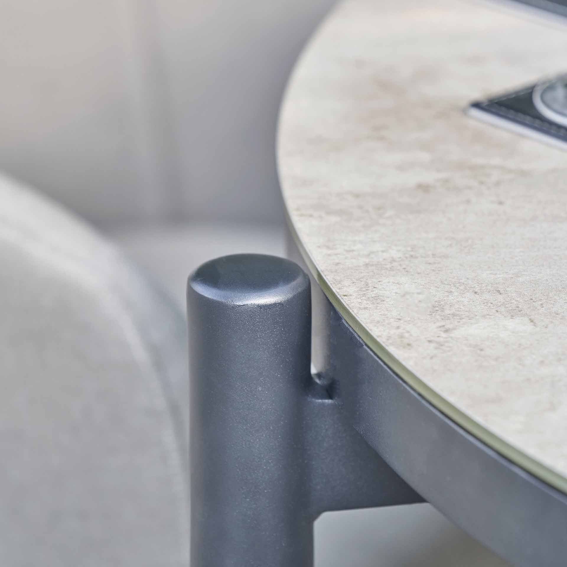 Belvedere Putty 4 Seater Round Dining Set