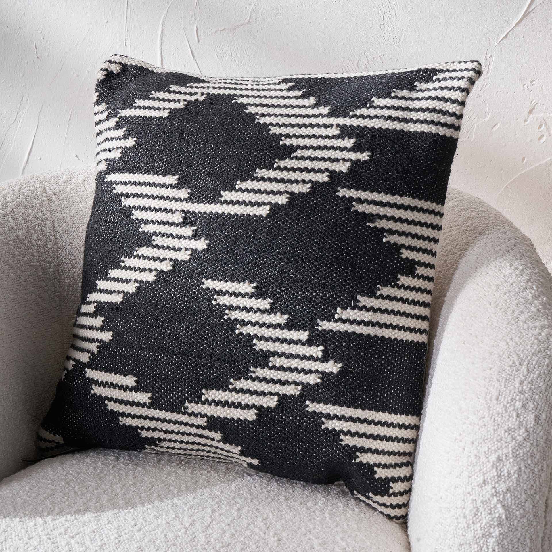 Black Chevron Outdoor Scatter Cushion