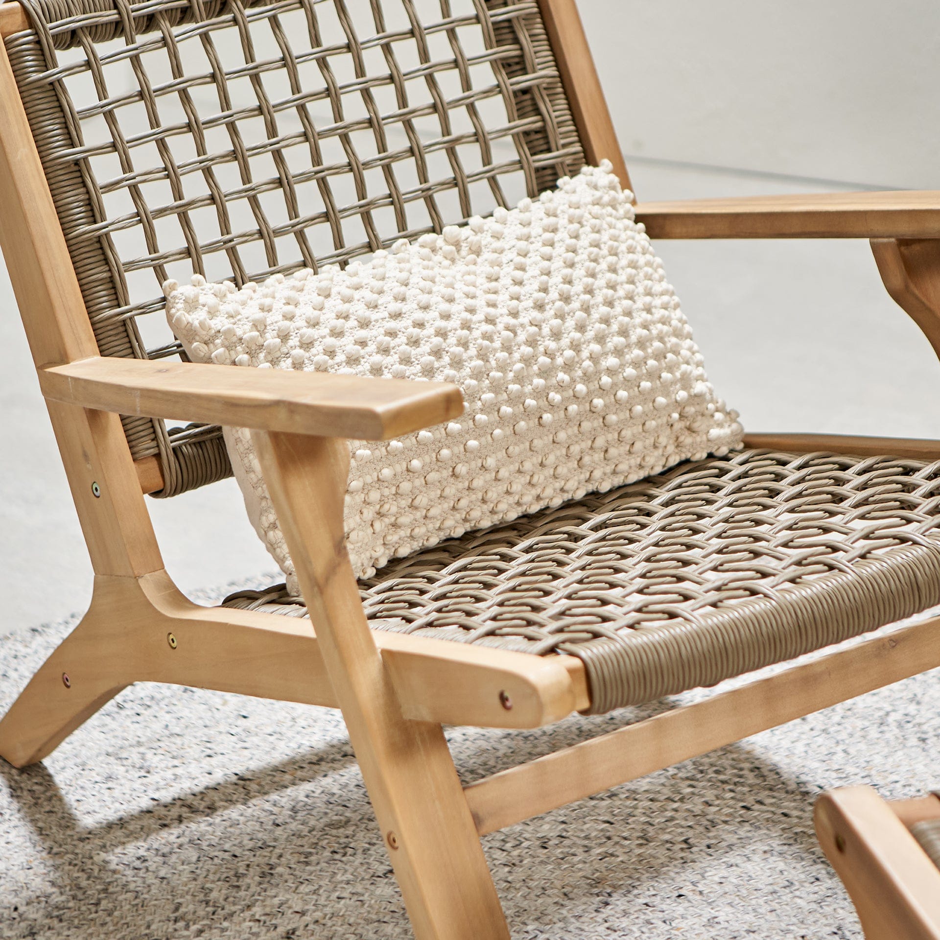 Calabria Chair & Hocker Set