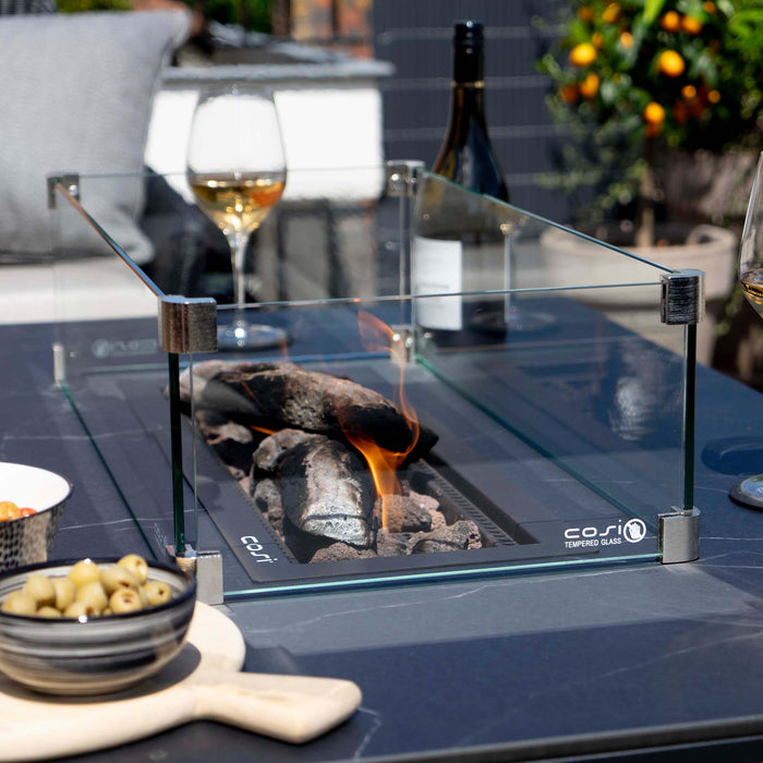 Cosi Fire Pit Rectangular Glass Surround