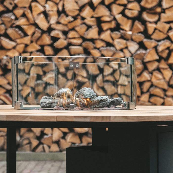 Cosi Fire Pit Round Glass Surround Large