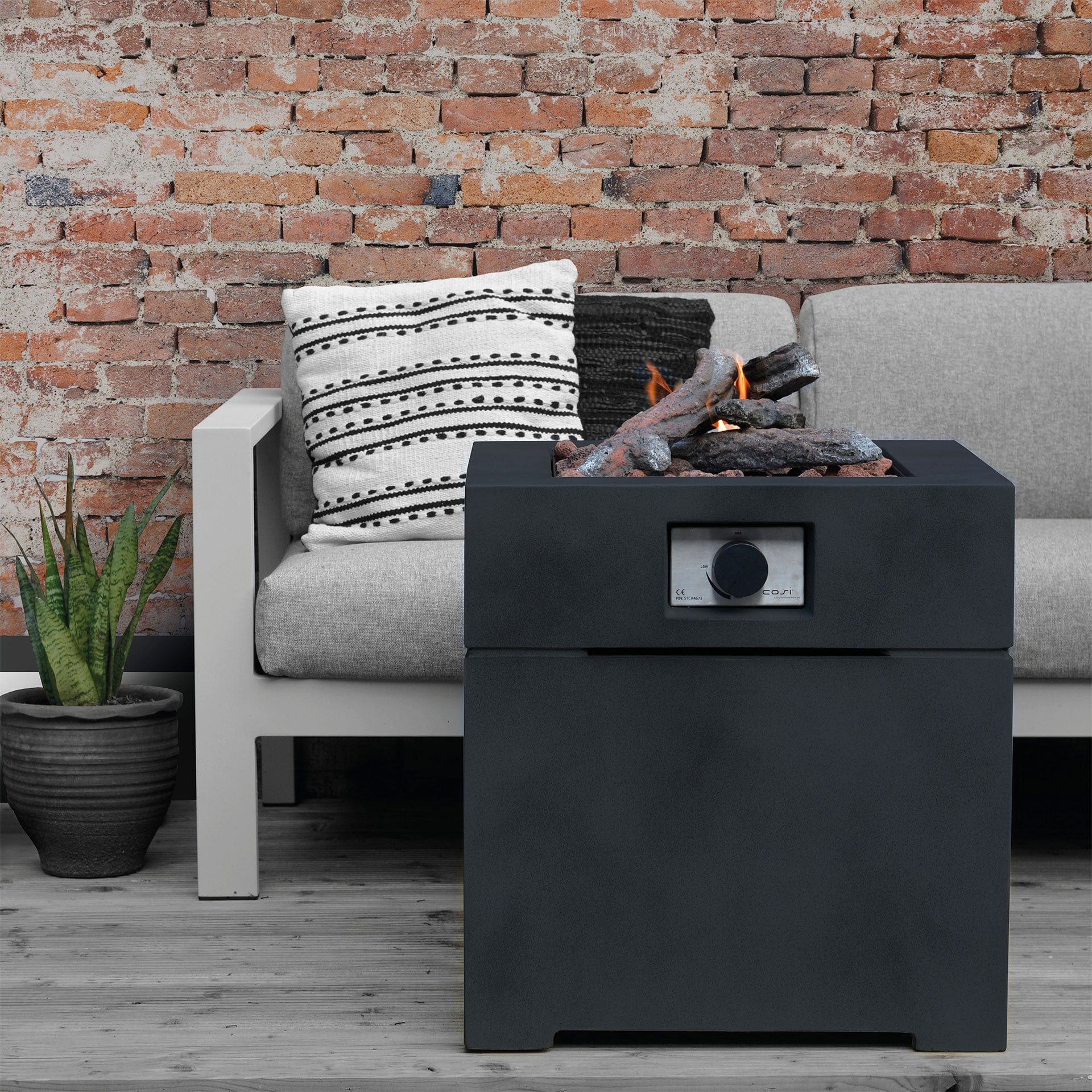 Cosibrixx Anthracite Fire Pit