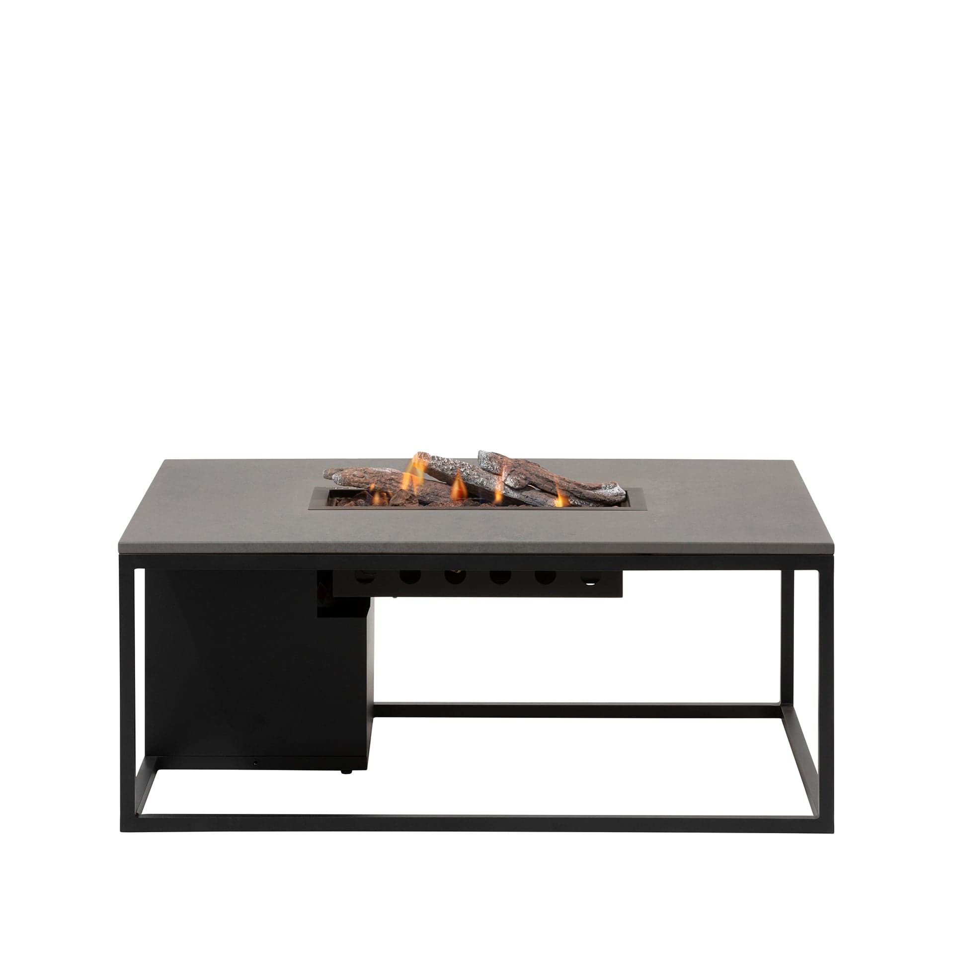 Cosiloft 120 Black & Grey Rectangular Coffee Table Fire Pit