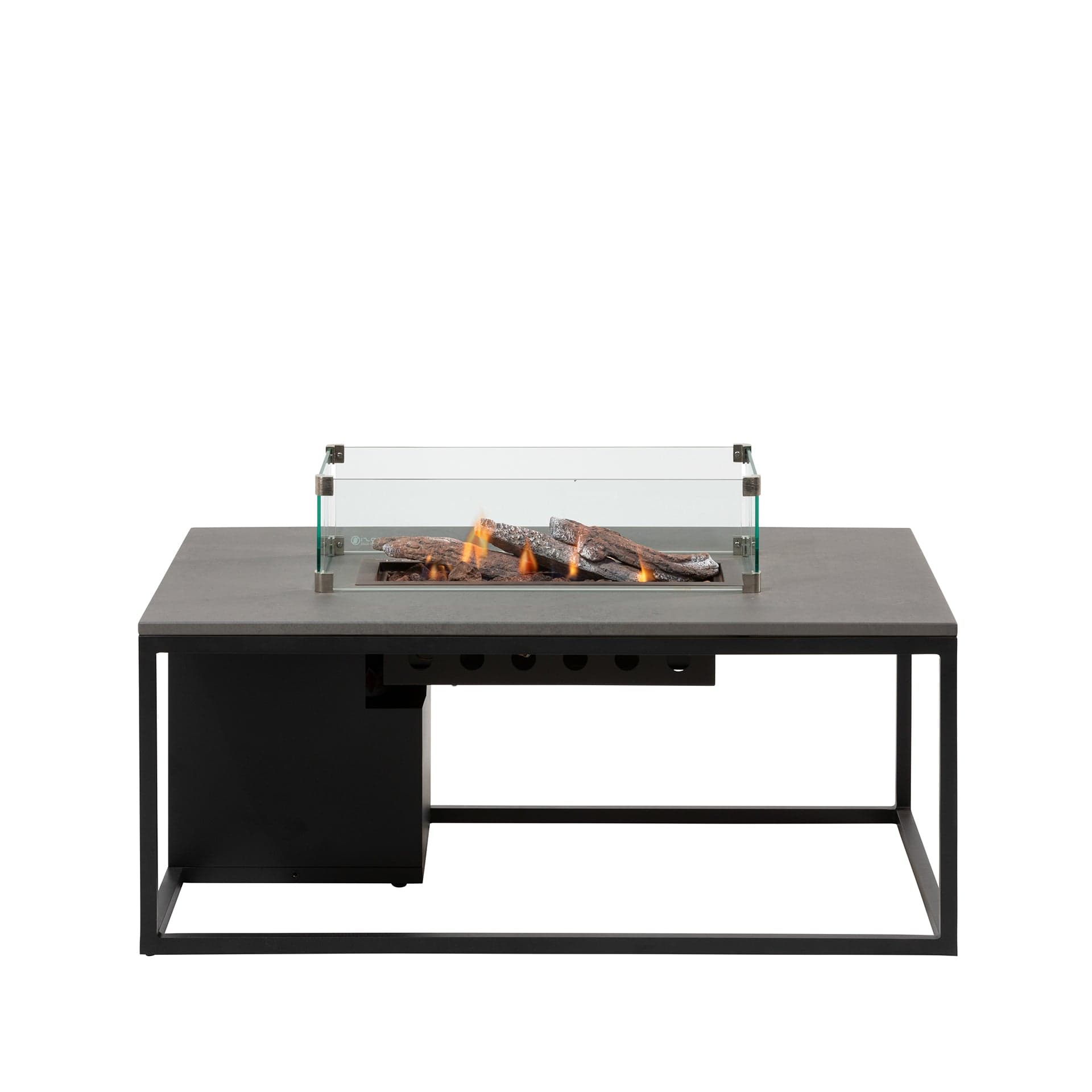 Cosiloft 120 Black & Grey Rectangular Coffee Table Fire Pit