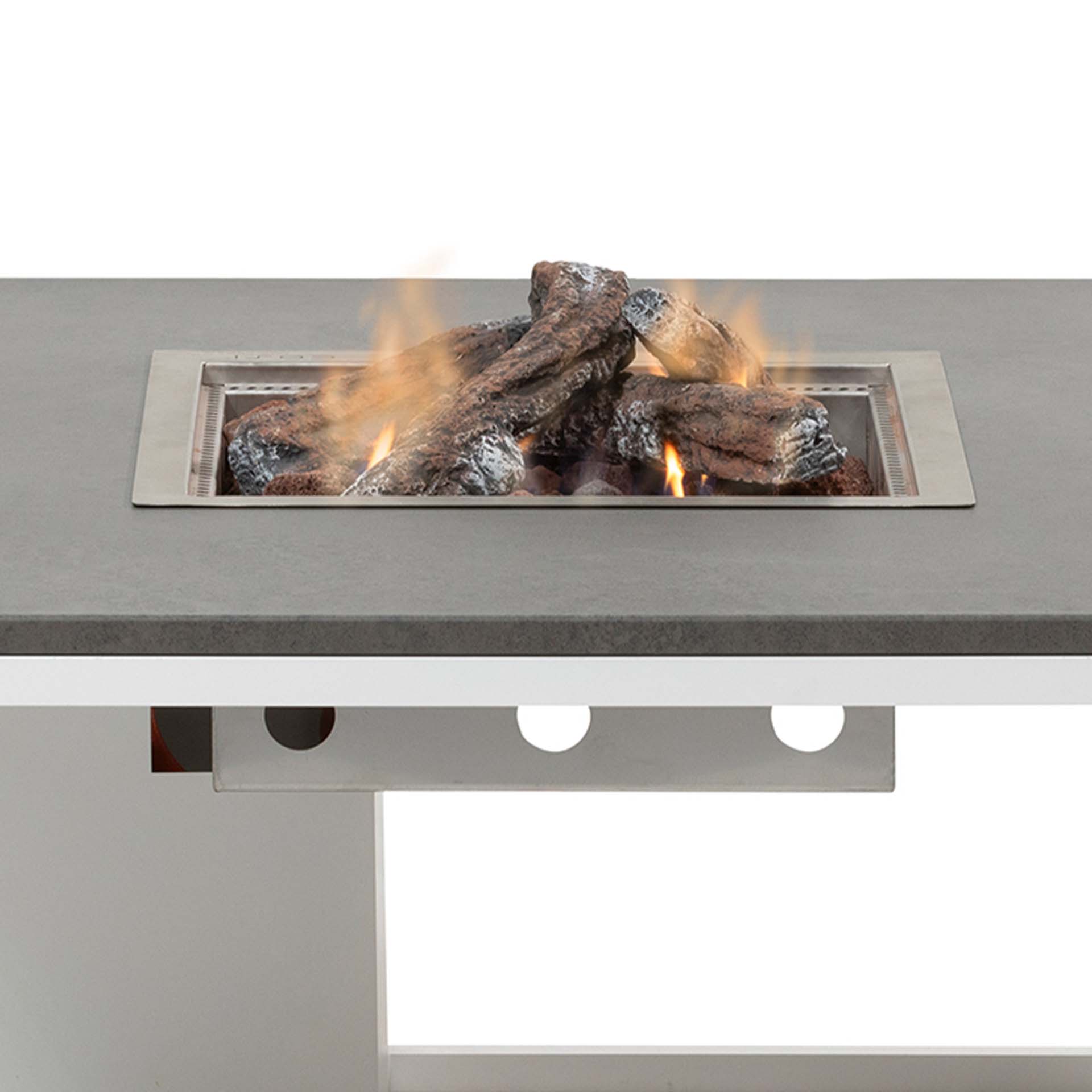 Cosiloft 100 White & Grey Square Coffee Table Fire Pit