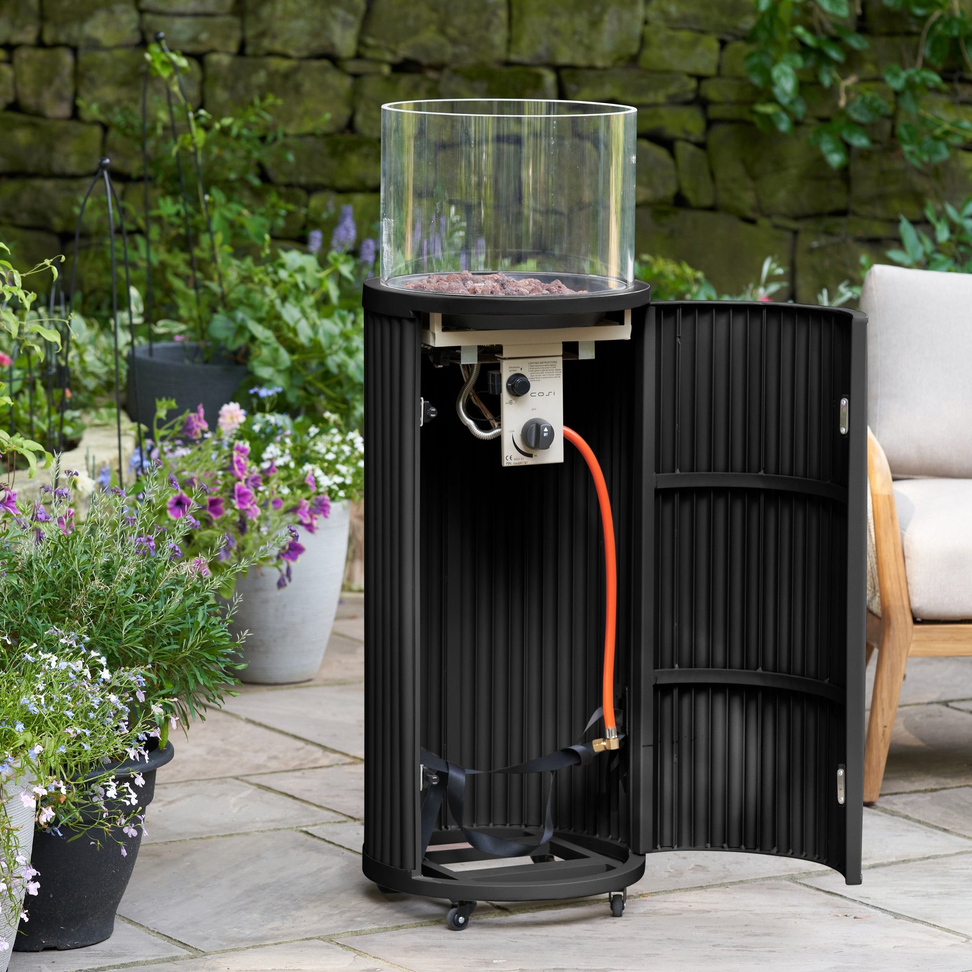 Cosipillar Tube Black Fire Lantern