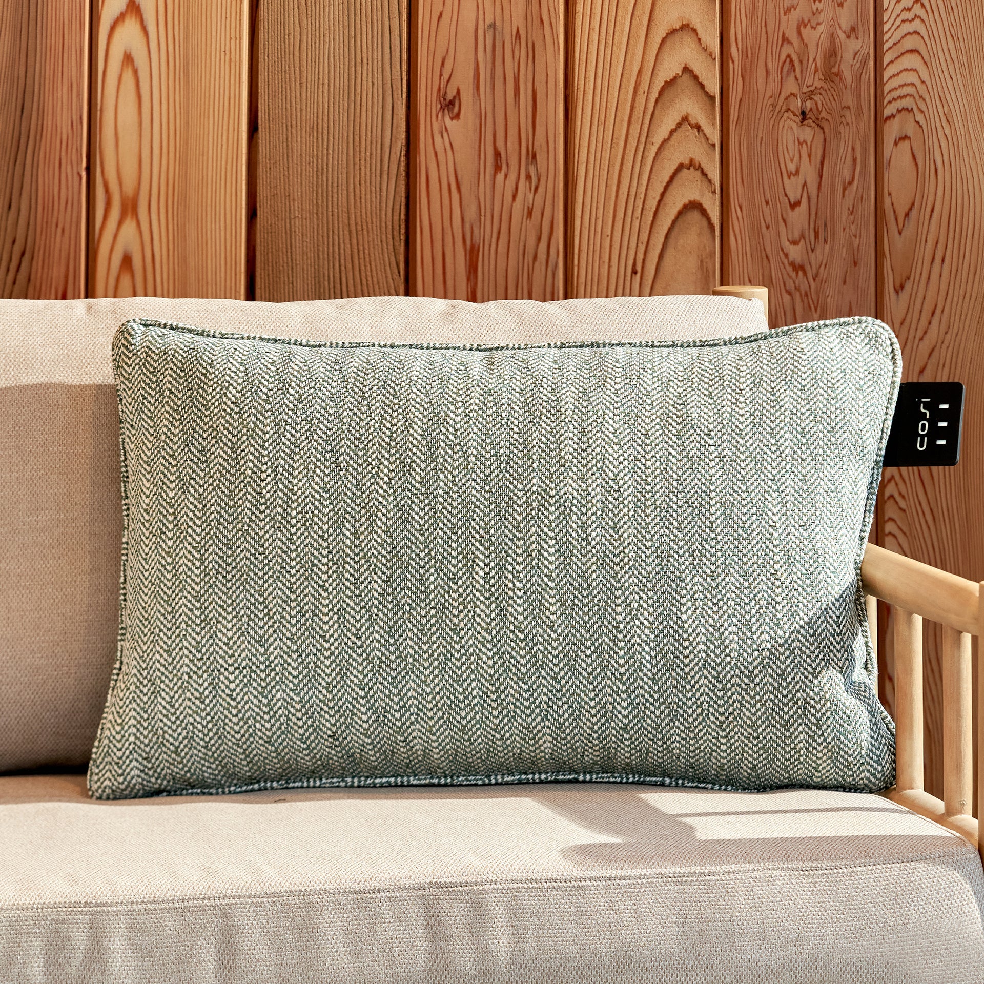 Cosipillow Comfort Rectangular Green Heated Cushion