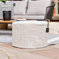 Cosipouf Comfort Short Round Natural Heated Pouffe