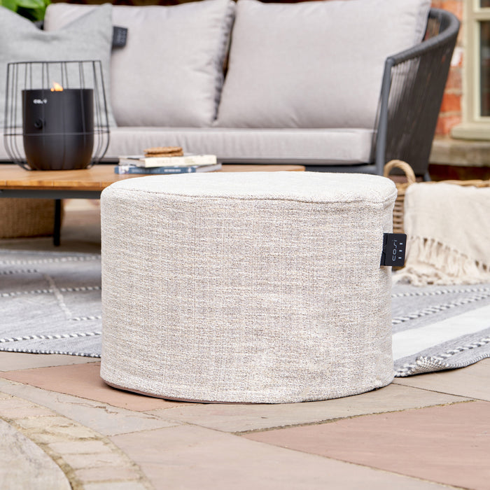 Cosipouf Comfort Short Round Natural Heated Pouffe