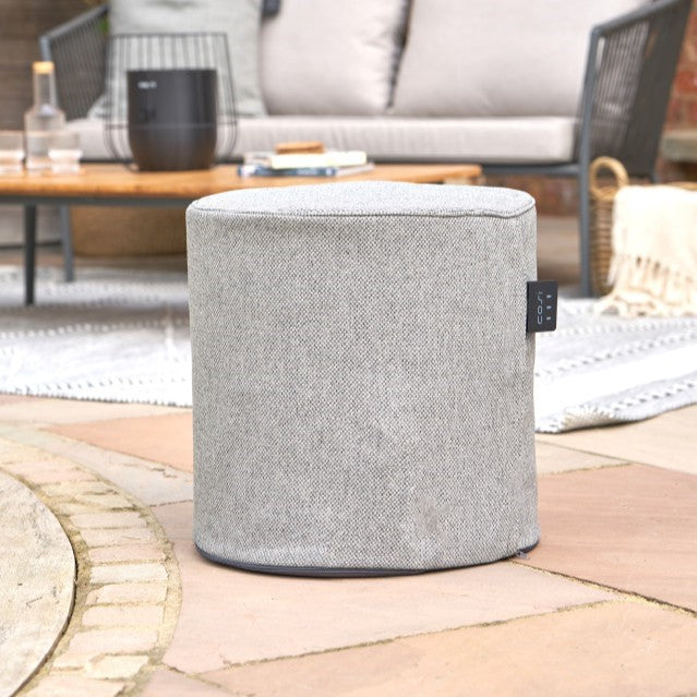 Cosipouf Comfort Tall Round Grey Heated Pouffe