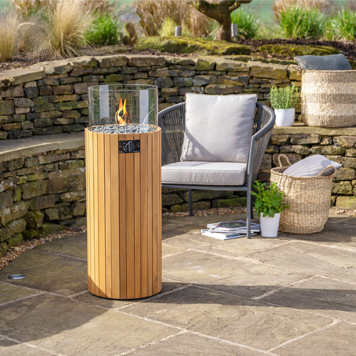 Cosipillar Teak Pillar Fire Lantern