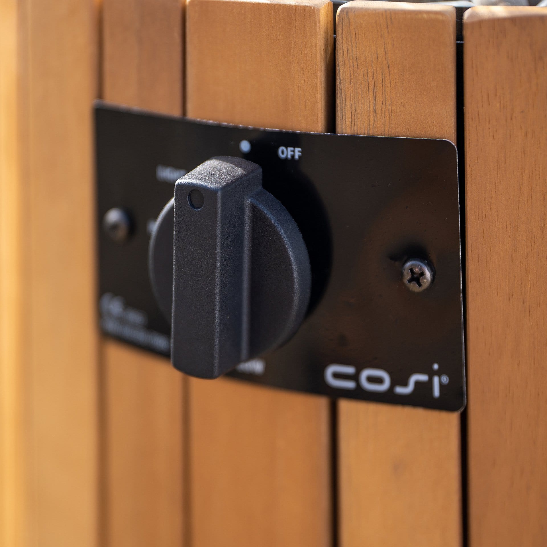 Cosipillar Teak Pillar Fire Lantern