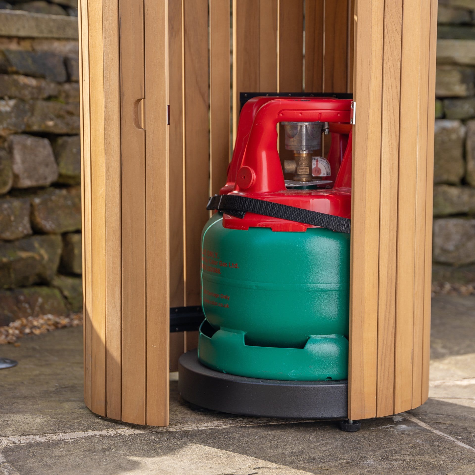 Cosipillar Teak Pillar Fire Lantern