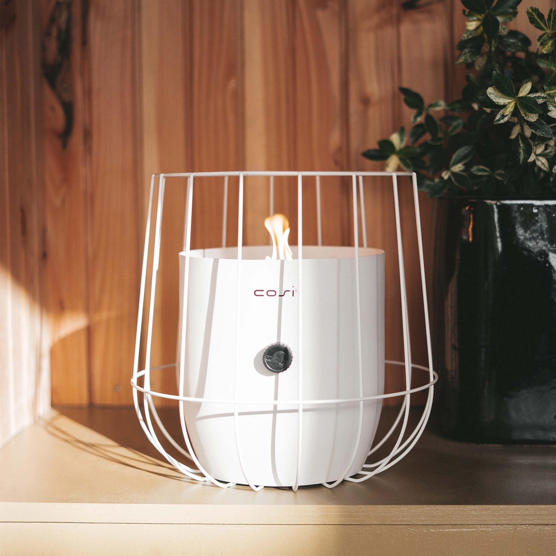 Cosiscoop White Basket Fire Lantern