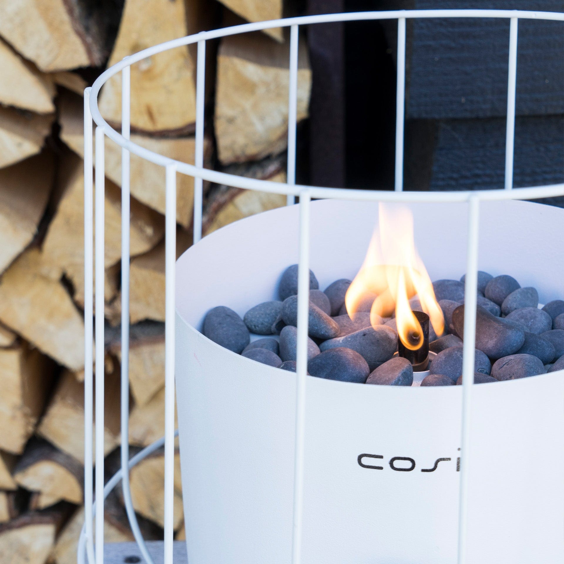 Cosiscoop White Basket Fire Lantern