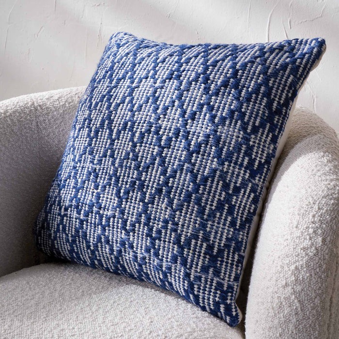 Denim Blue Ikat Outdoor Scatter Cushion