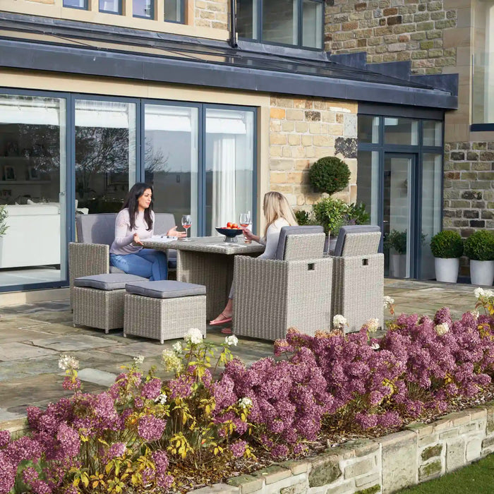 Devon Slate Grey Outdoor Cube Set with Ceramic Top