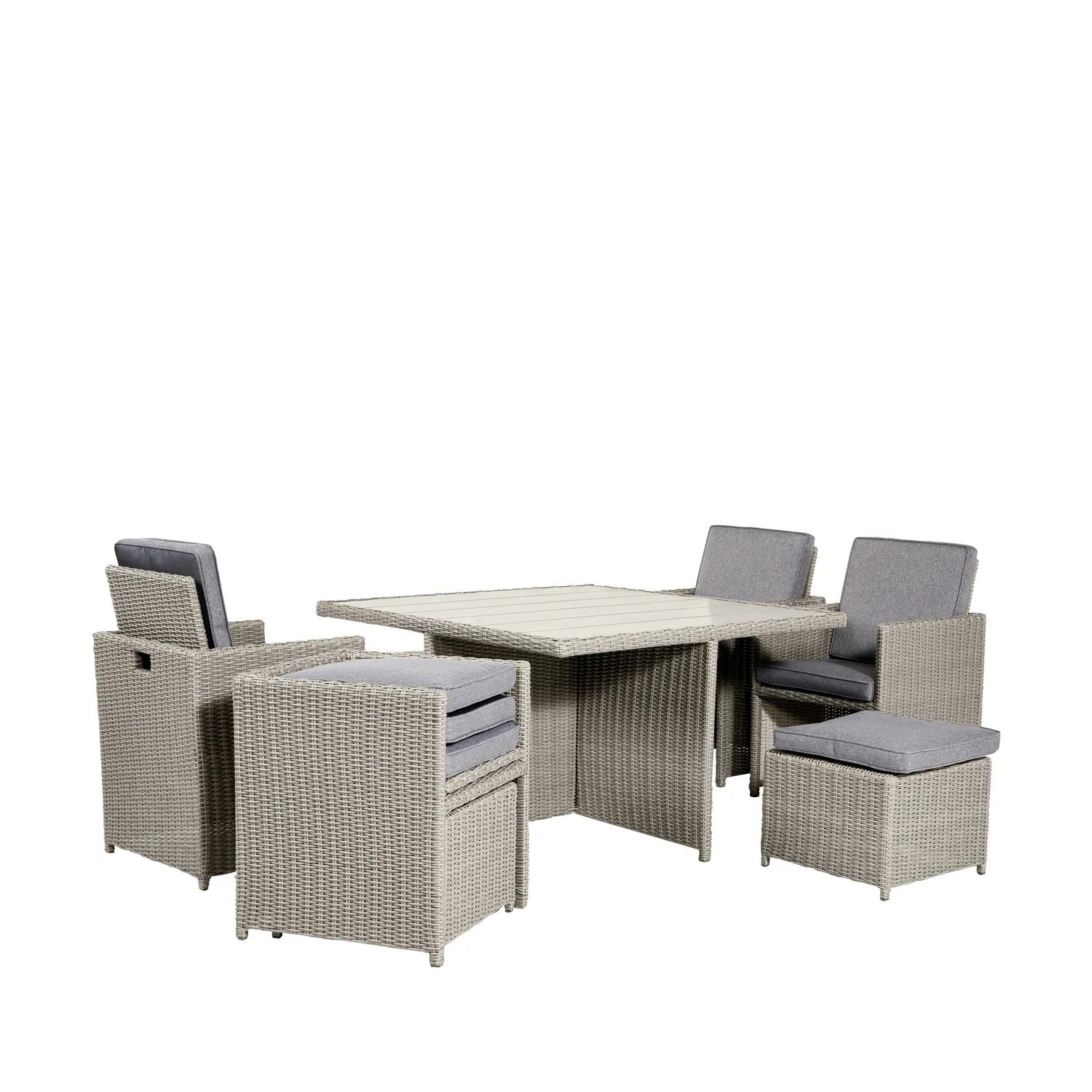 Devon Slate Grey Outdoor Cube Set with Ceramic Top