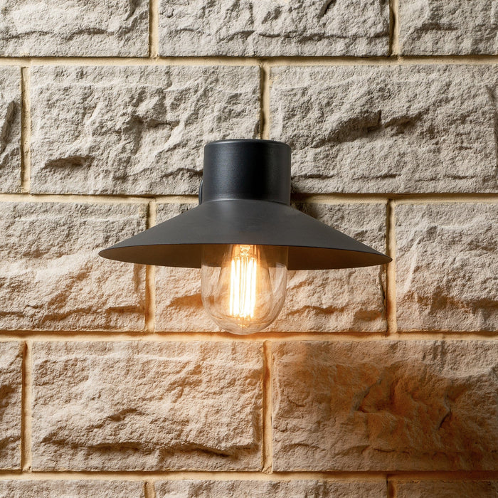 Grantham Dark Grey Outdoor Wall Light