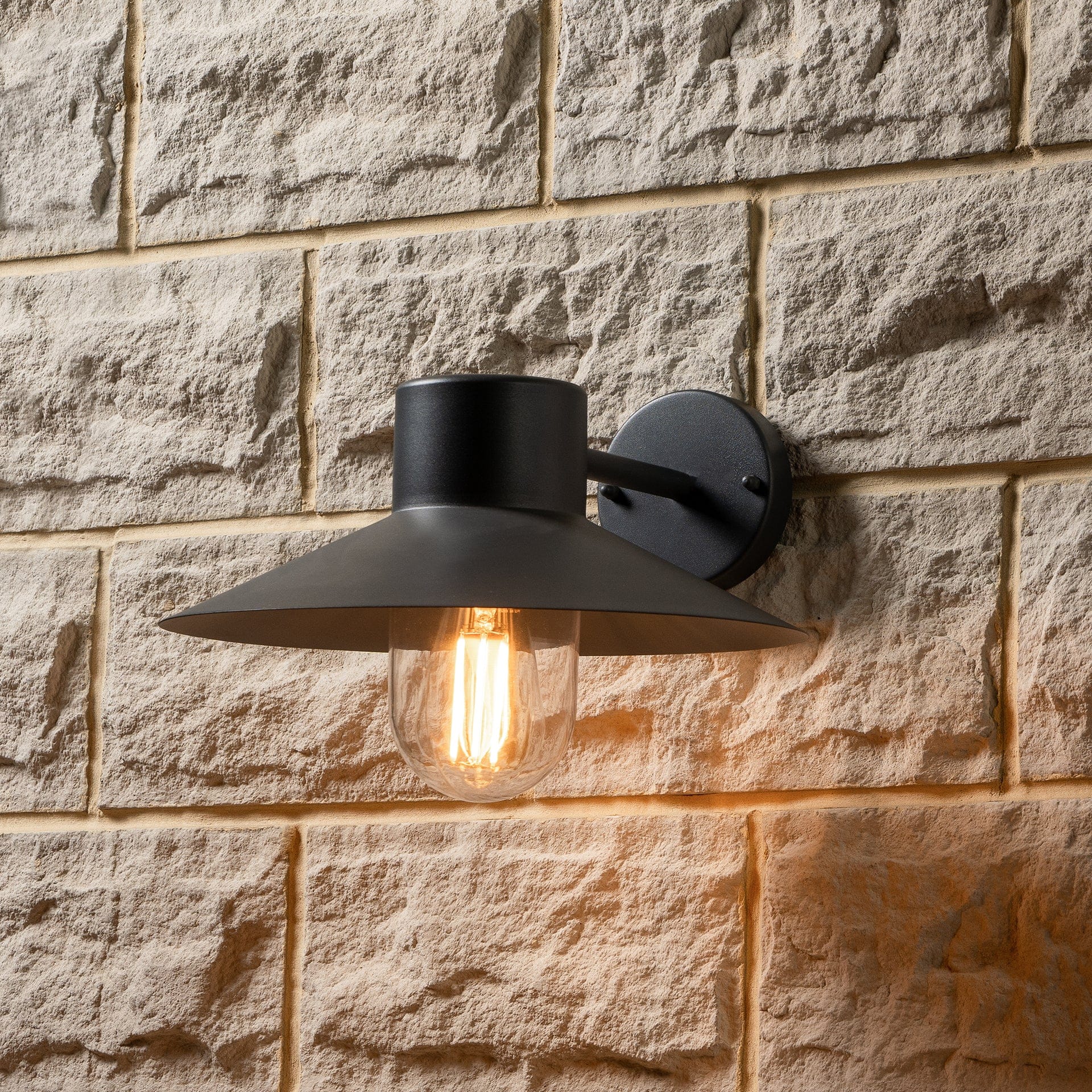 Grantham Dark Grey Outdoor Wall Light