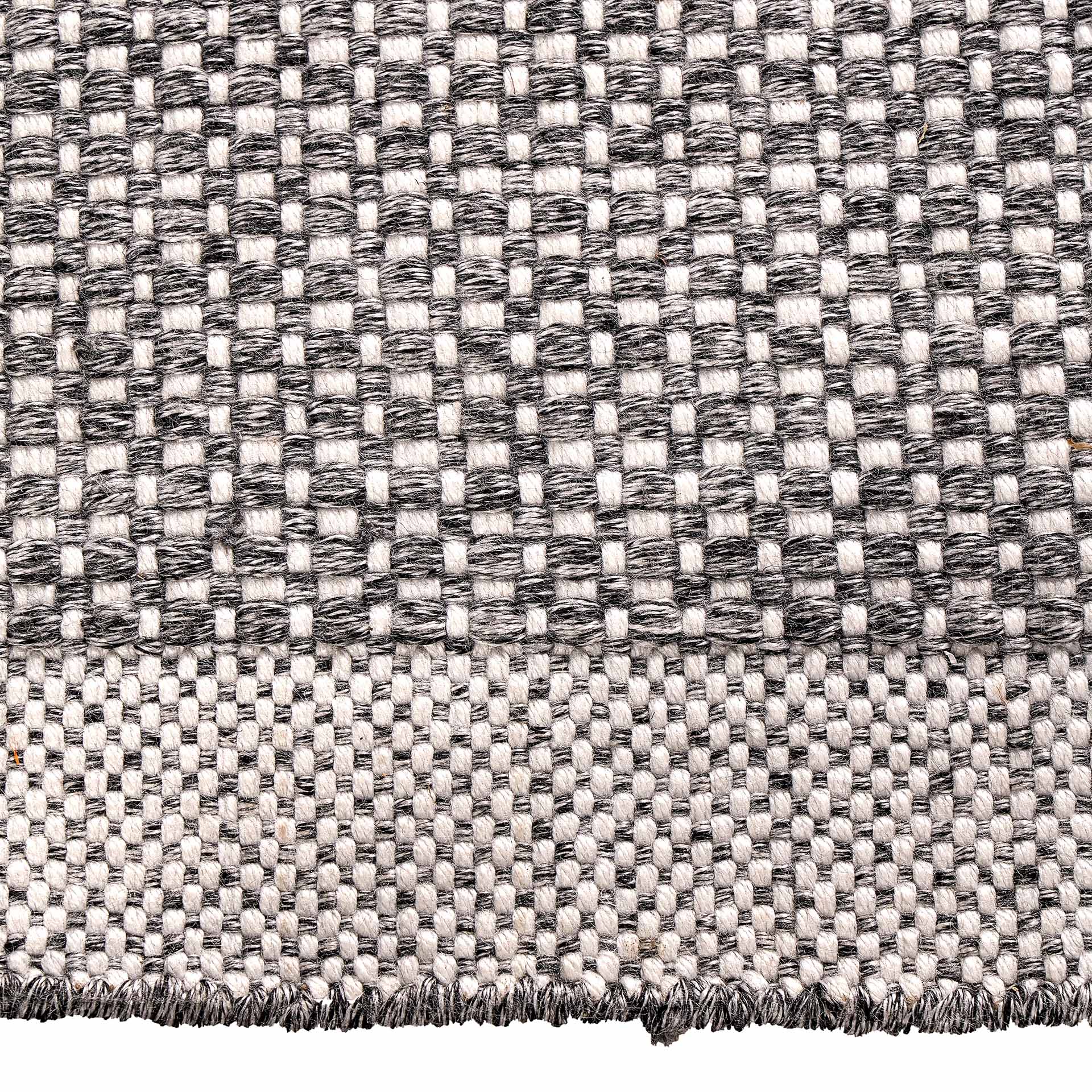 Graphite Basket Weave Outdoor Rug