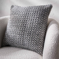 Graphite Basket Weave Outdoor Scatter Cushion