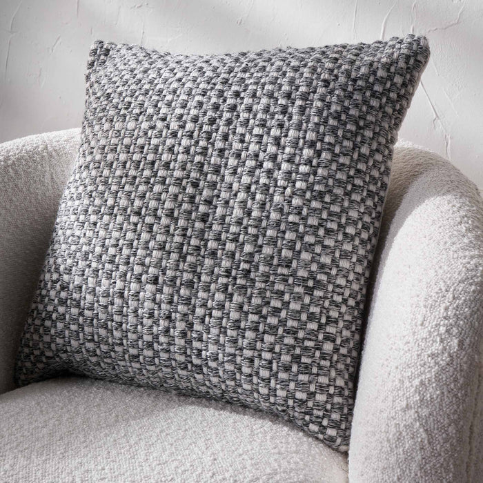 Graphite Basket Weave Outdoor Scatter Cushion