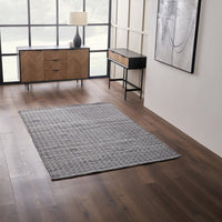 Grey Double Stitch Outdoor Rug