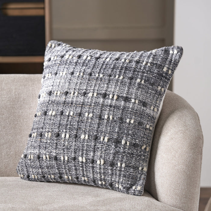 Grey Double Stitch Outdoor Scatter Cushion