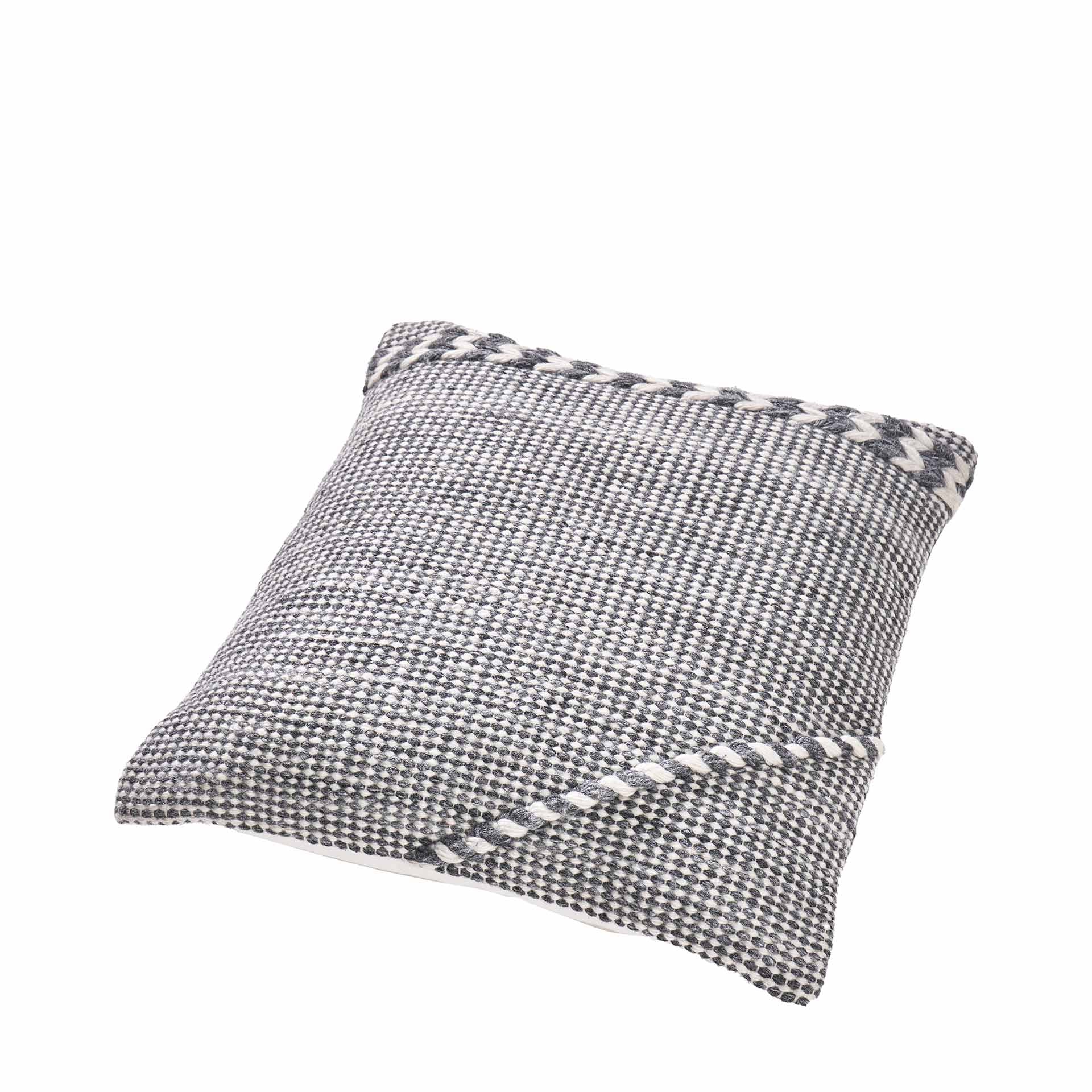 Grey Plaited Stripe Outdoor Scatter Cushion