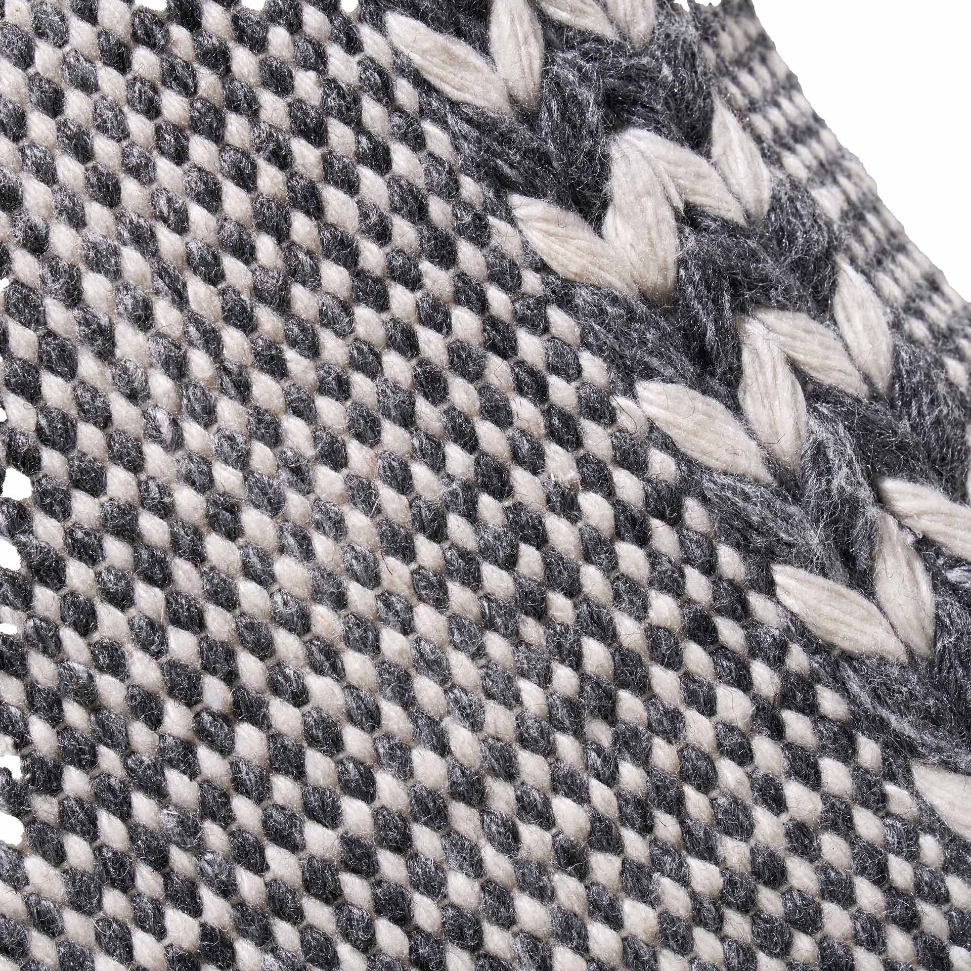 Grey Plaited Stripe Outdoor Scatter Cushion