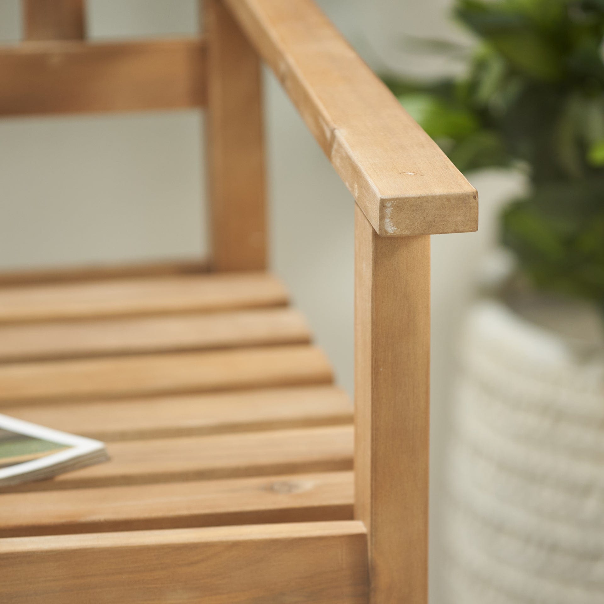 Hawthorne Light Teak 3 Seater Bench