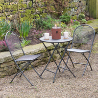 Kingsbury Grey Folding Bistro Set
