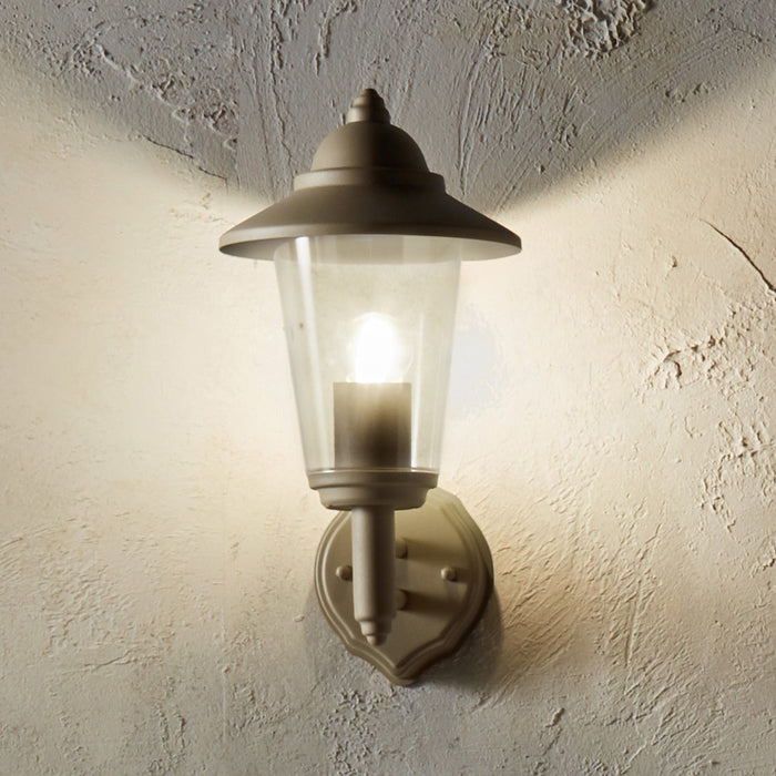 Kingsmere Taupe Outdoor Lantern Wall Light