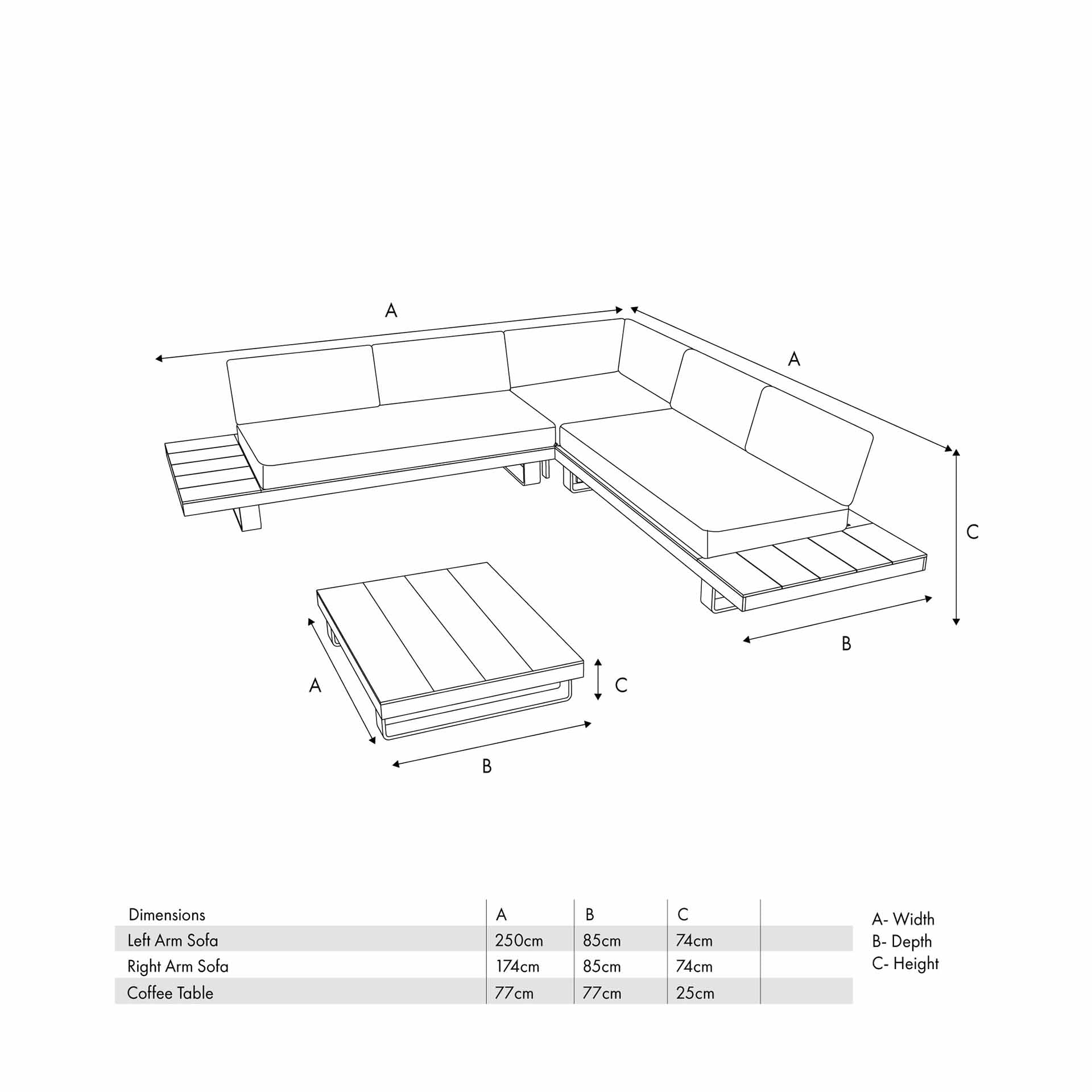 Montecito Platform Corner Set