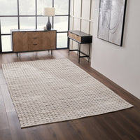 Natural Double Stitch Outdoor Rug Large