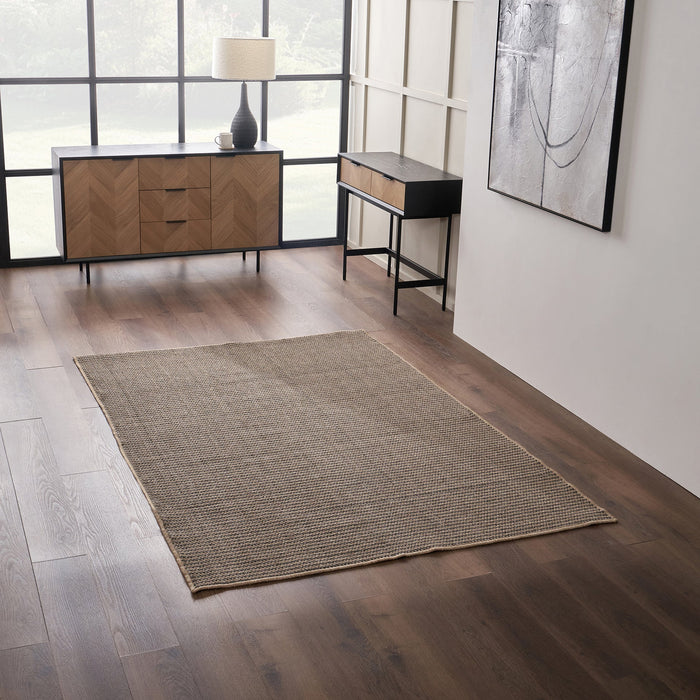 Natural & Slate Grey Outdoor Rug