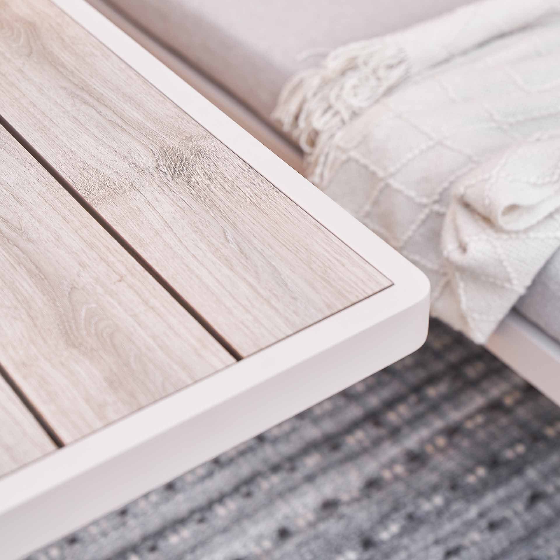 Pacific Aruba Latte Corner Seating Set with Adjustable Table