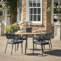 Pacific Bazel Black 4 Seater Dining Set