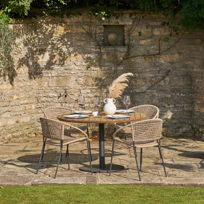 Pacific Dakota Natural 4 Seater Dining Set