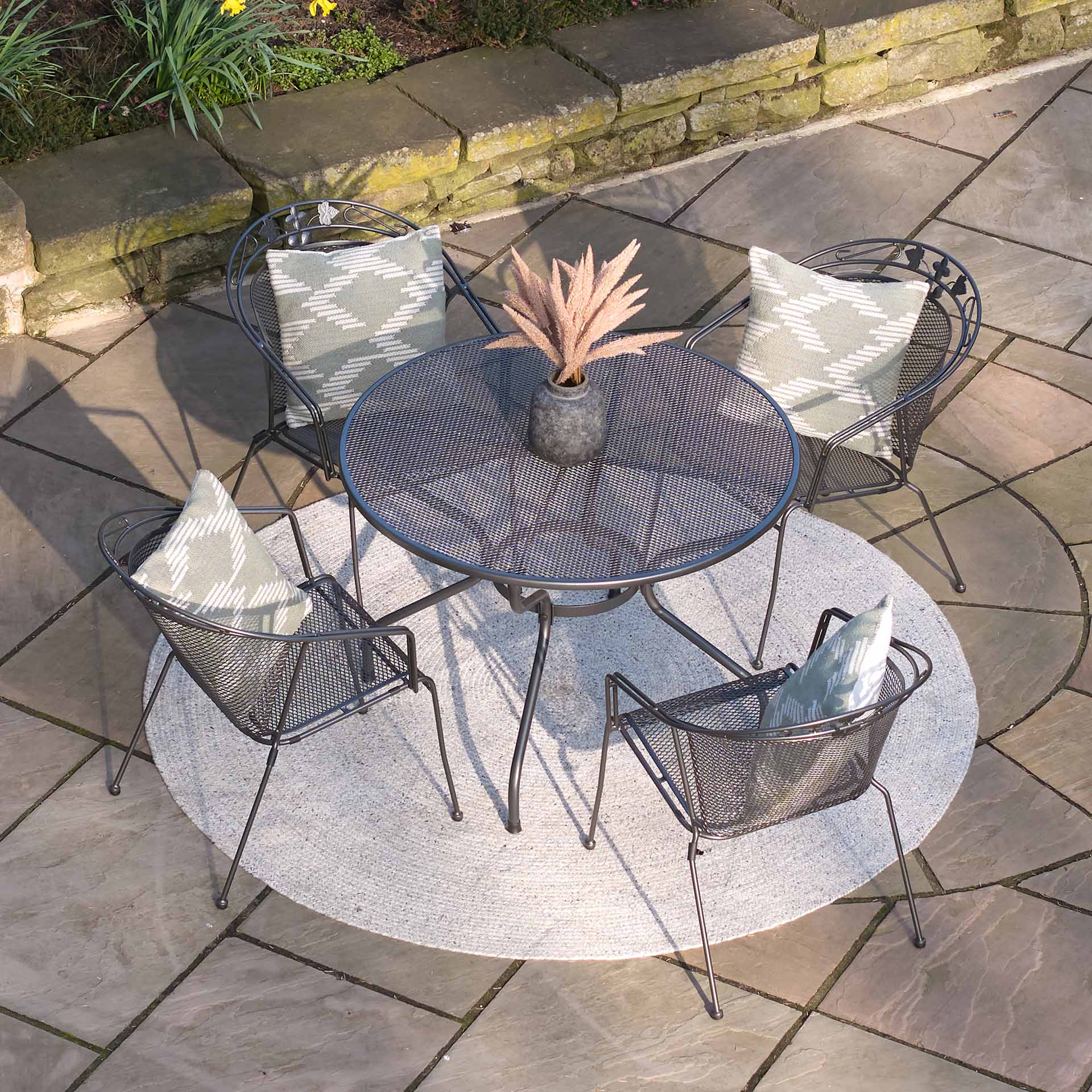 Pacific Elegance Grey 4 Seater Dining Set