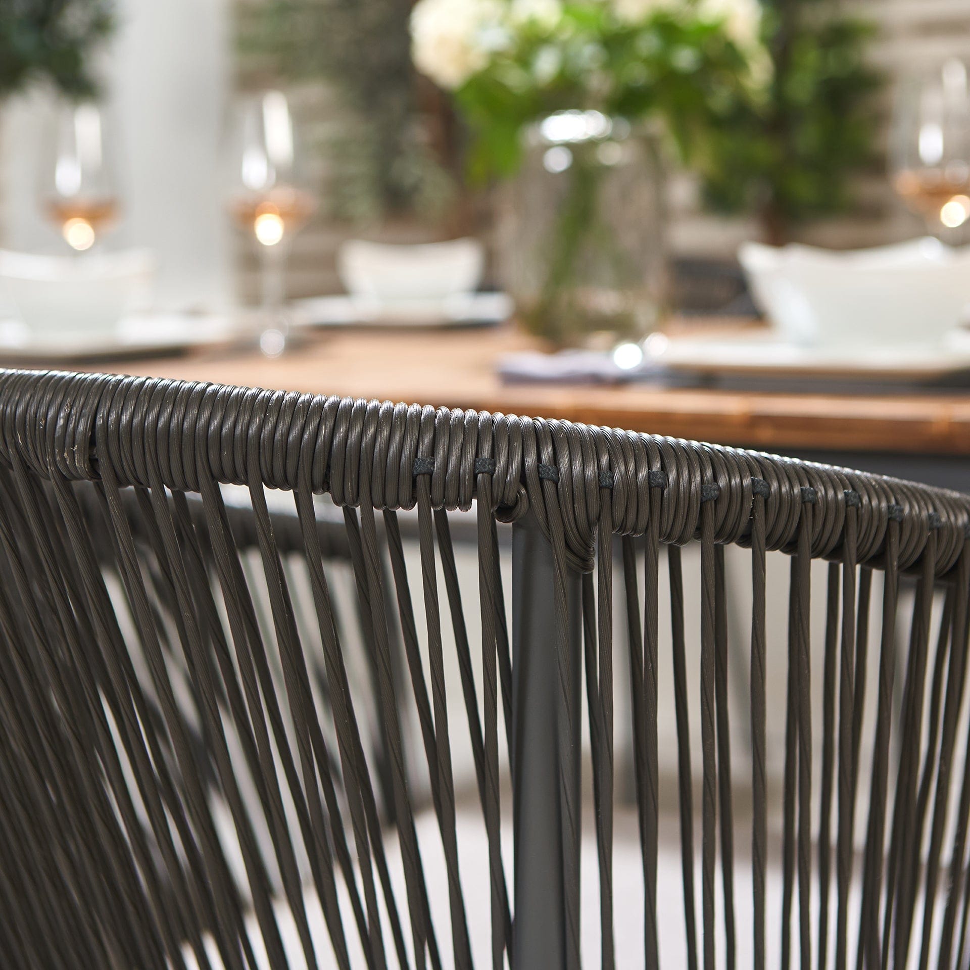 Pacific Reims Black 6 Seater Dining Set