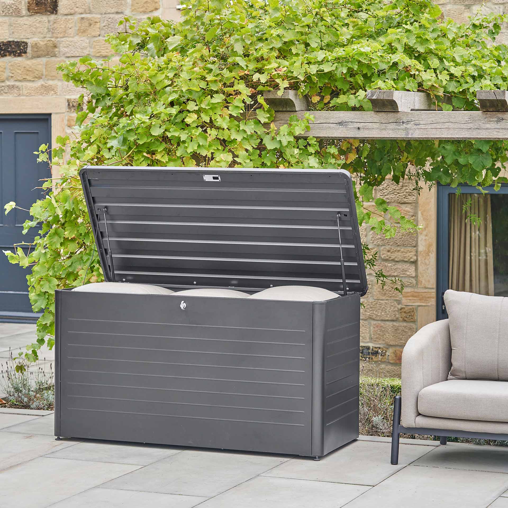 Pacific Rhode Island Anthracite Large Cushion Box