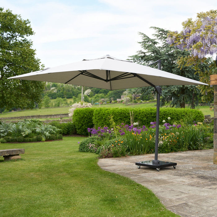 Platinum Challenger Light Grey 3.5m Rectangular Parasol