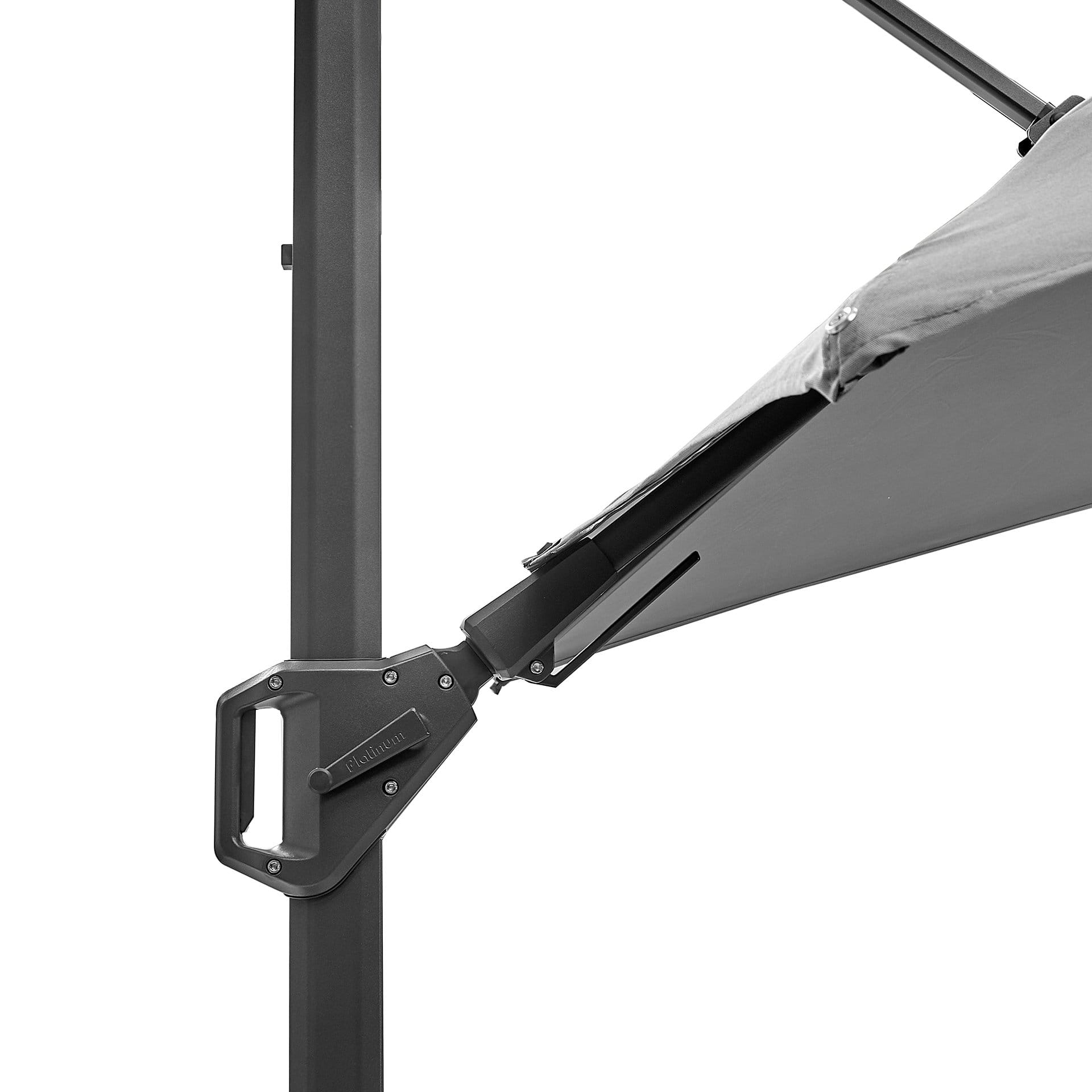 Platinum Challenger Light Grey 3m Square Parasol