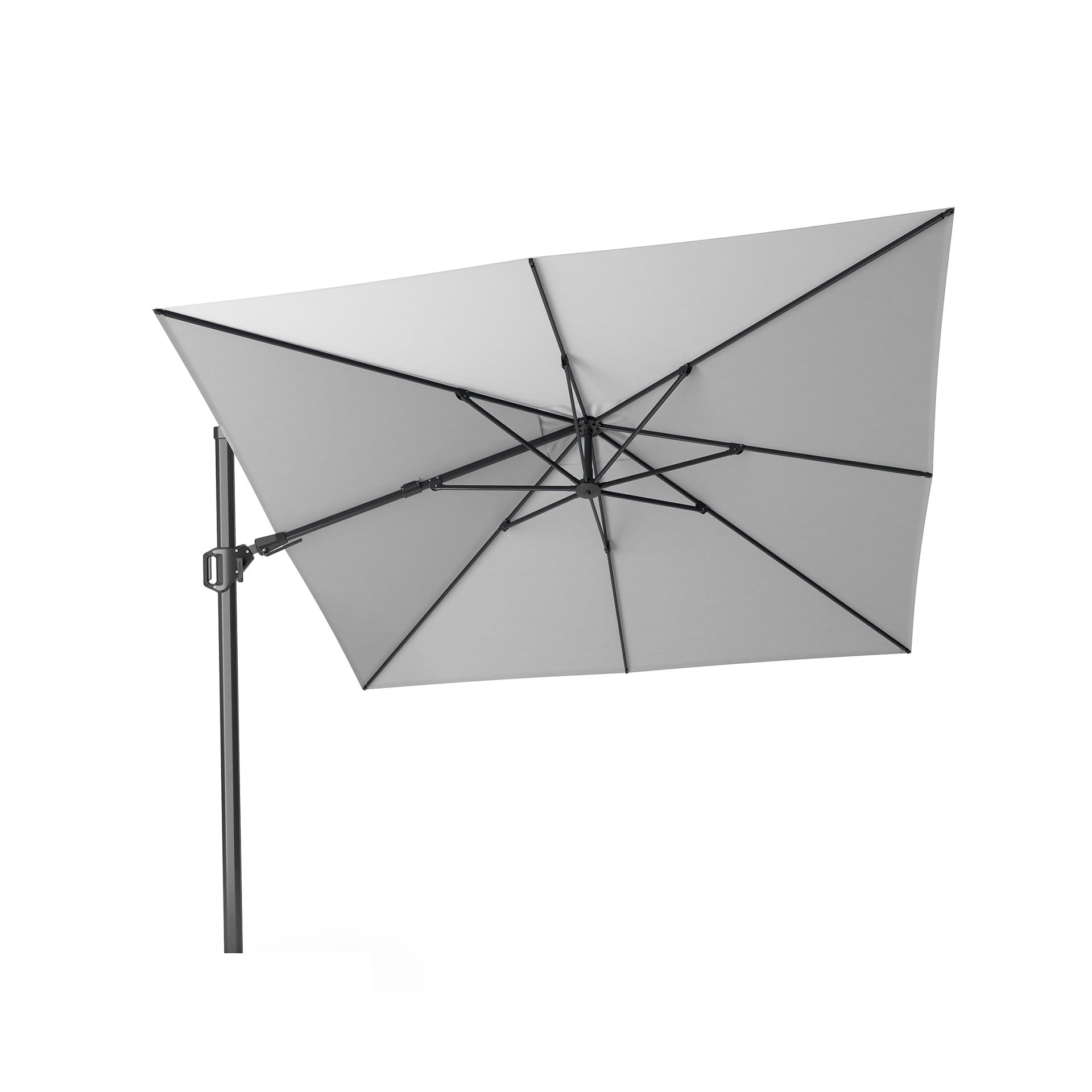 Platinum Challenger Light Grey 3m Square Parasol