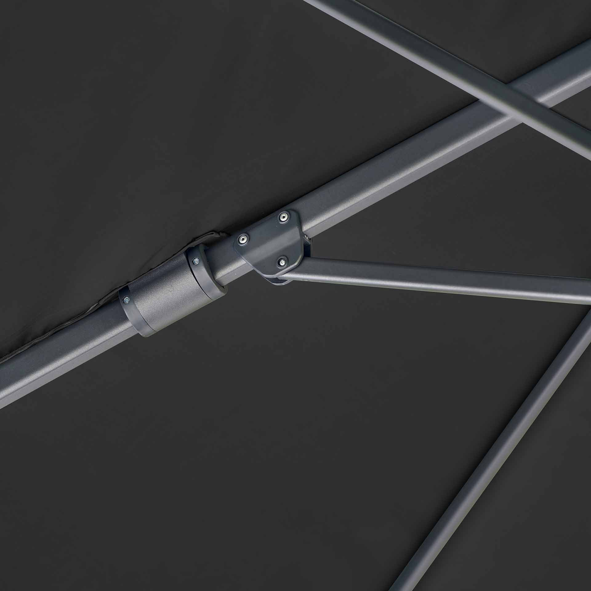 Platinum Challenger Premium Faded Black 3m Square Parasol