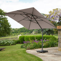 Platinum Challenger Taupe 3m Square Parasol